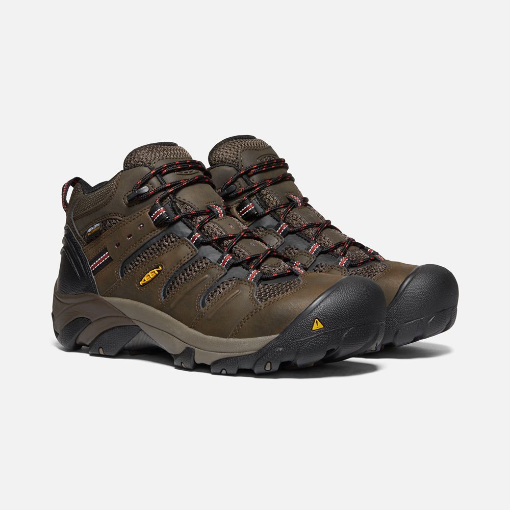 Botte de Travail Keen Homme Marron | Lansing Mid Waterproof (Steel Toe) | FGMES-6247